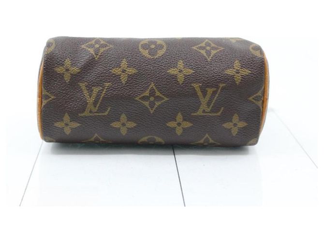 Louis Vuitton Mini Borsa Speedy Mini HL Monogram Canvas Marrone - vista 8