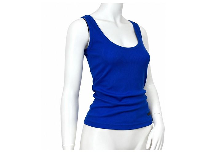 Prada Blue Ribbed Tank Top - view 2