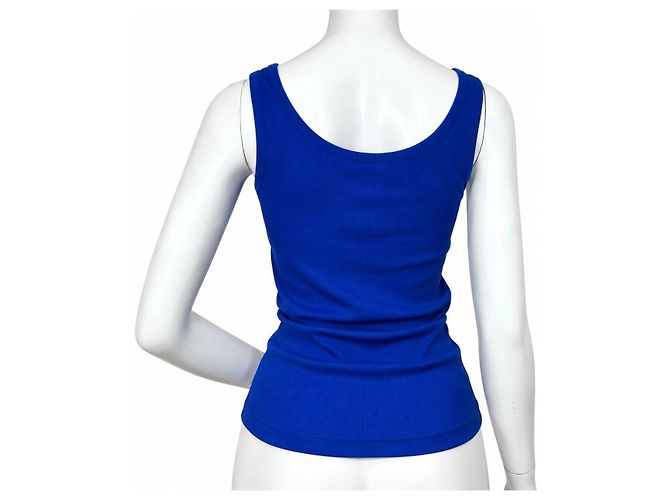 Prada Blue Ribbed Tank Top - view 3