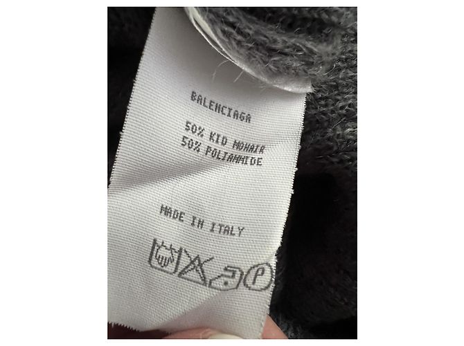 Balenciaga Vestido Largo de Punto Gris - vista 8