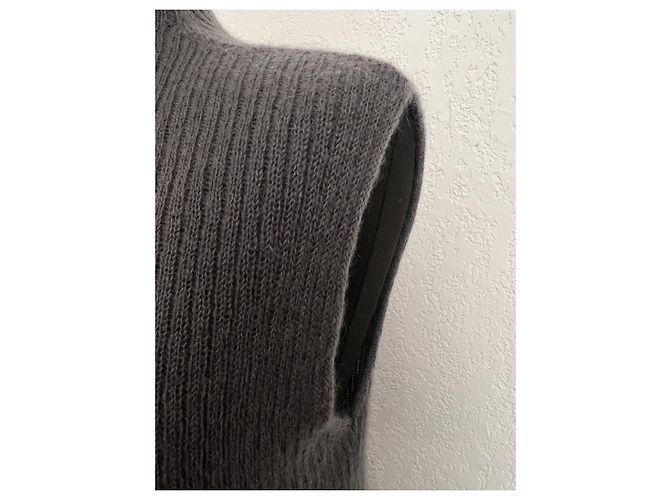Balenciaga Vestido Largo de Punto Gris - vista 9