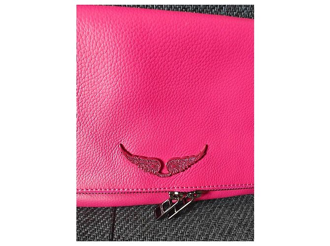 Zadig & Voltaire Sac Rock en cuir rose - vue 2