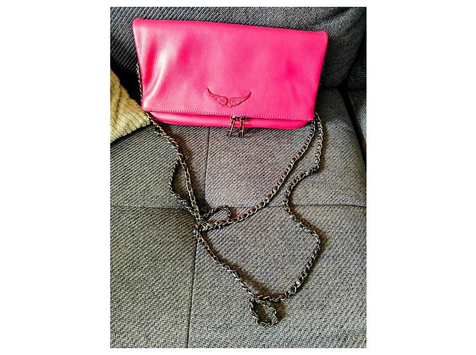 Zadig & Voltaire Sac Rock en cuir rose - vue 4