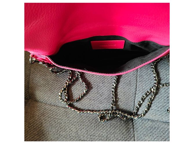 Zadig & Voltaire Sac Rock en cuir rose - vue 8