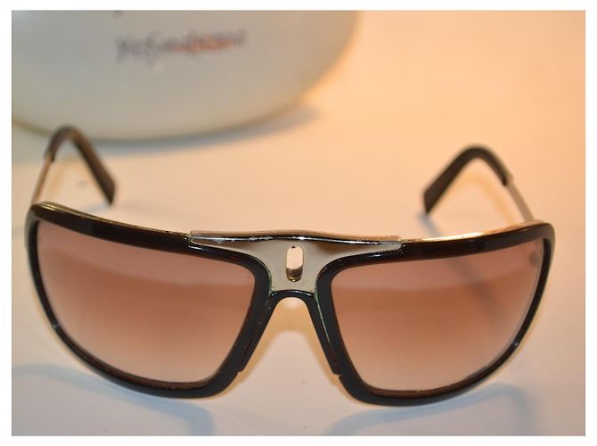 Gafas de sol oversized Yves Saint Laurent YSL 2200/S Castaño - vista 2