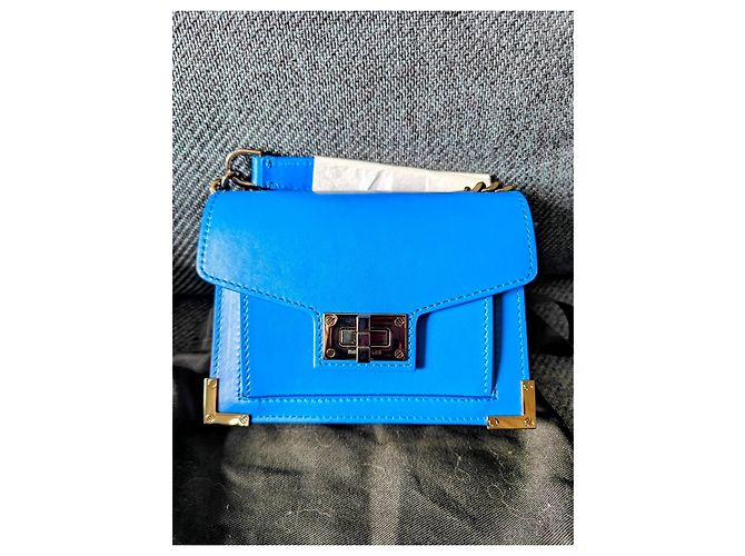 Bolsa de ombro The Kooples Emily em couro azul - vista 2