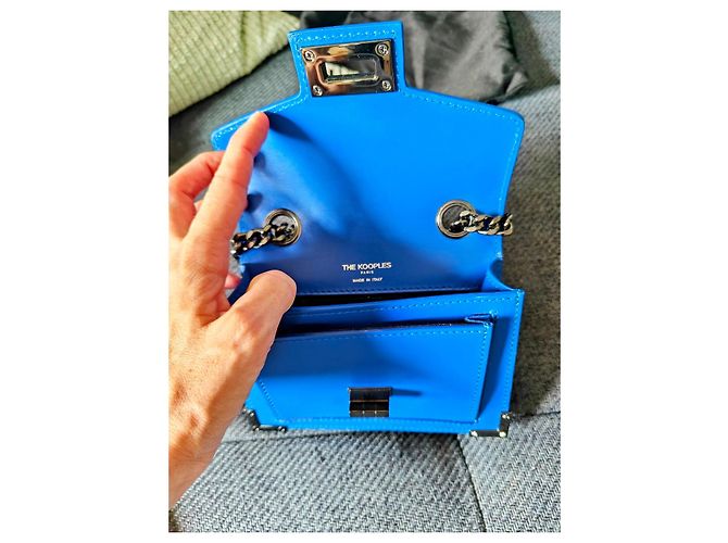 Bolsa de ombro The Kooples Emily em couro azul - vista 5