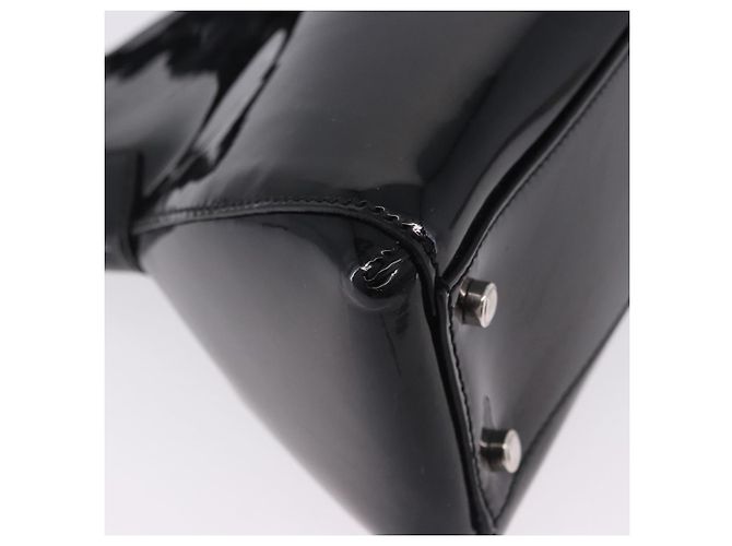 Borsa CARTIER Pelle verniciata Nero Argento Auth ki6838A - vista 10