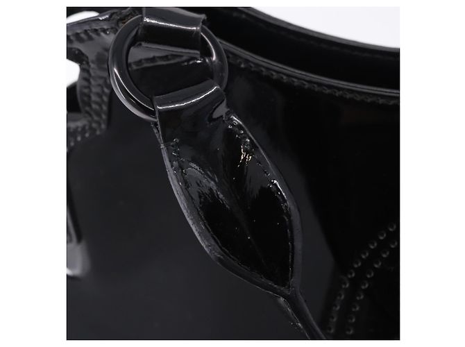 Borsa CARTIER Pelle verniciata Nero Argento Auth ki6838A - vista 15
