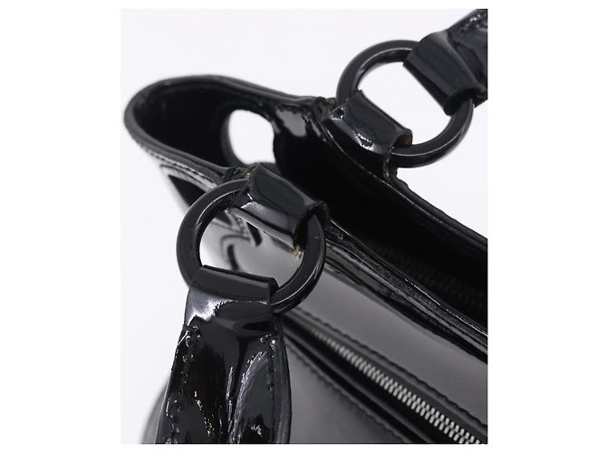 Borsa CARTIER Pelle verniciata Nero Argento Auth ki6838A - vista 17