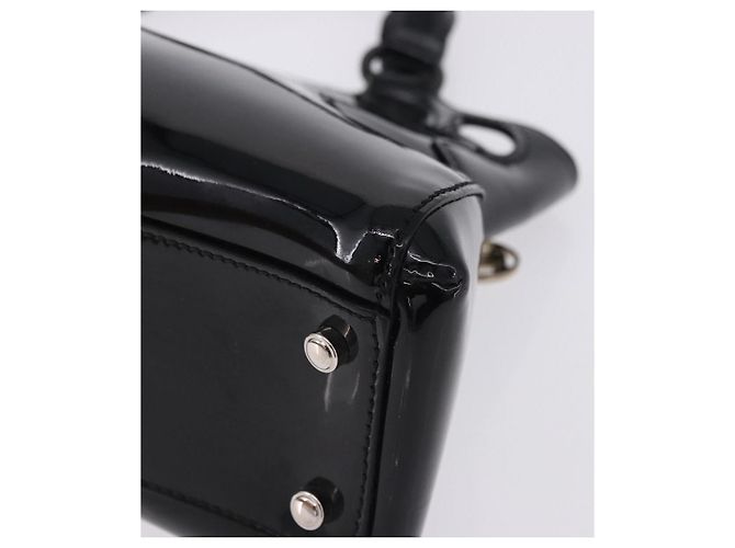 Borsa CARTIER Pelle verniciata Nero Argento Auth ki6838A - vista 18