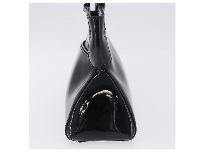 Borsa CARTIER Pelle verniciata Nero Argento Auth ki6838A - vista 4
