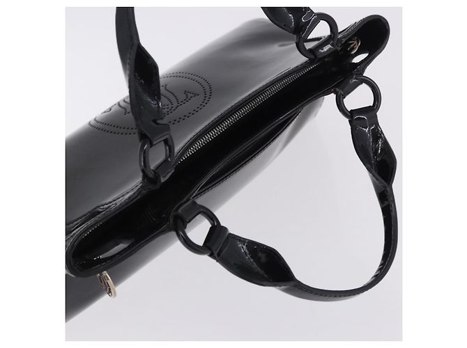 Borsa CARTIER Pelle verniciata Nero Argento Auth ki6838A - vista 6