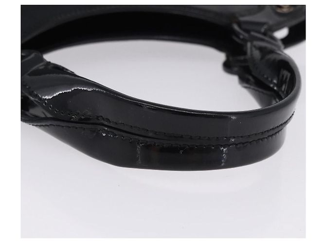 Borsa CARTIER Pelle verniciata Nero Argento Auth ki6838A - vista 7