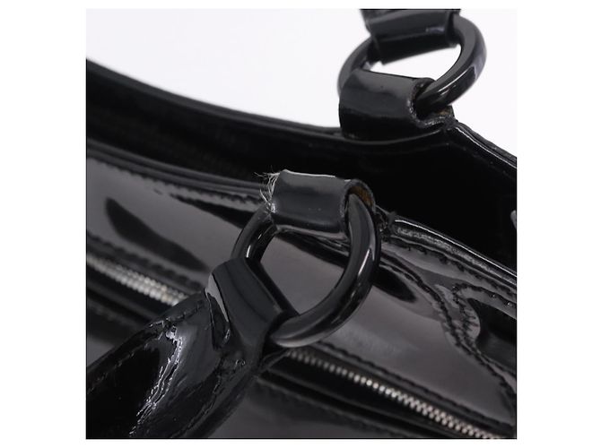 Borsa CARTIER Pelle verniciata Nero Argento Auth ki6838A - vista 9