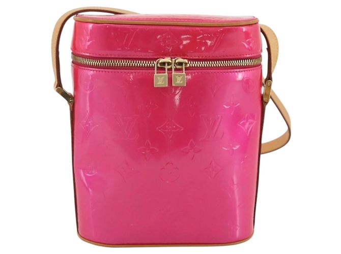 LOUIS VUITTON Monogram Vernis Sullivan Vertical Fuchsia Pink M91259 Auth 203839V Rosa Fucsia - vista 13