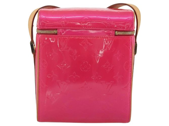 LOUIS VUITTON Monogram Vernis Sullivan Vertical Fuchsia Pink M91259 Auth 203839V Rosa Fucsia - vista 2