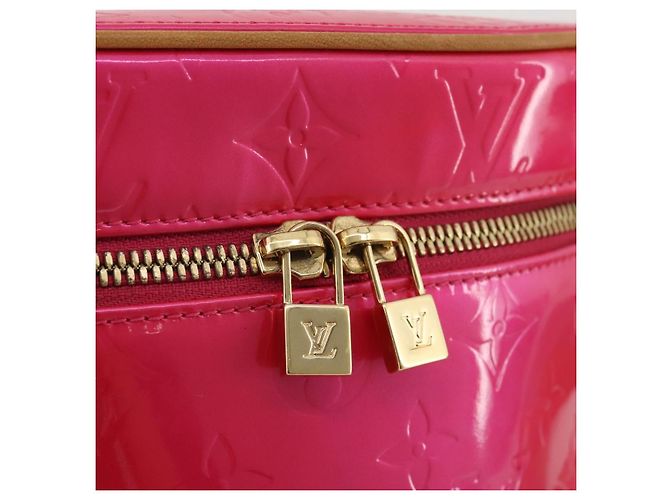 LOUIS VUITTON Monogram Vernis Sullivan Vertical Fuchsia Pink M91259 Auth 203839V Rosa Fucsia - vista 21