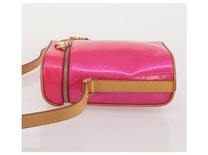 LOUIS VUITTON Monogram Vernis Sullivan Vertical Fuchsia Pink M91259 Auth 203839V Rosa Fucsia - vista 4