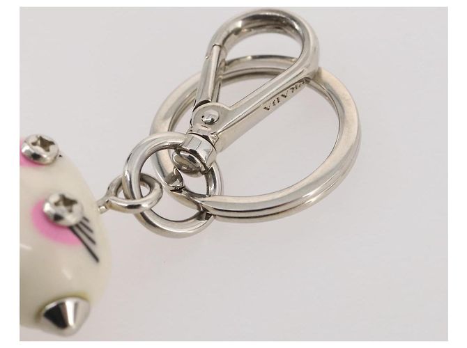 Llavero Robot PRADA en piel Saffiano White LV Auth 204840M Blanco - vista 14
