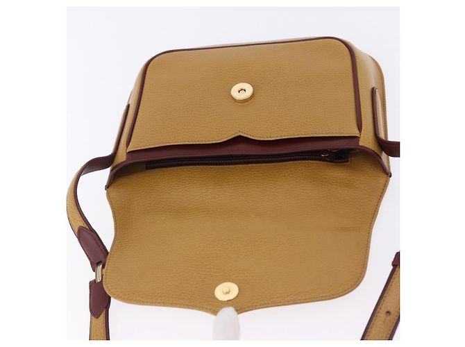 Bolso de hombro CARTIER Must Line de cuero beige y oro Auth 205170A Dorado - vista 11