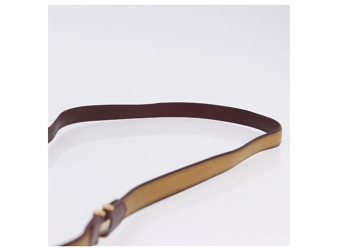 Bolso de hombro CARTIER Must Line de cuero beige y oro Auth 205170A Dorado - vista 14