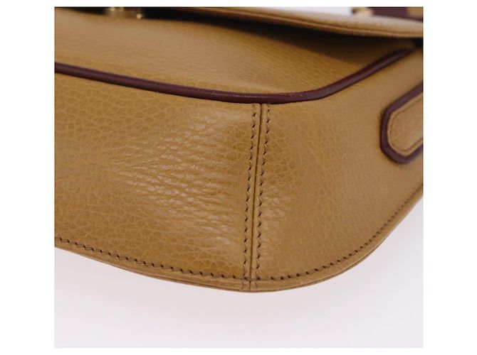 Bolso de hombro CARTIER Must Line de cuero beige y oro Auth 205170A Dorado - vista 18