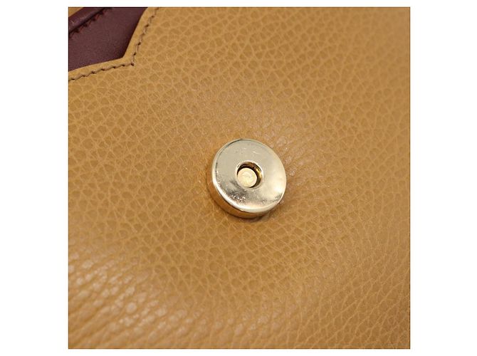 Bolso de hombro CARTIER Must Line de cuero beige y oro Auth 205170A Dorado - vista 23