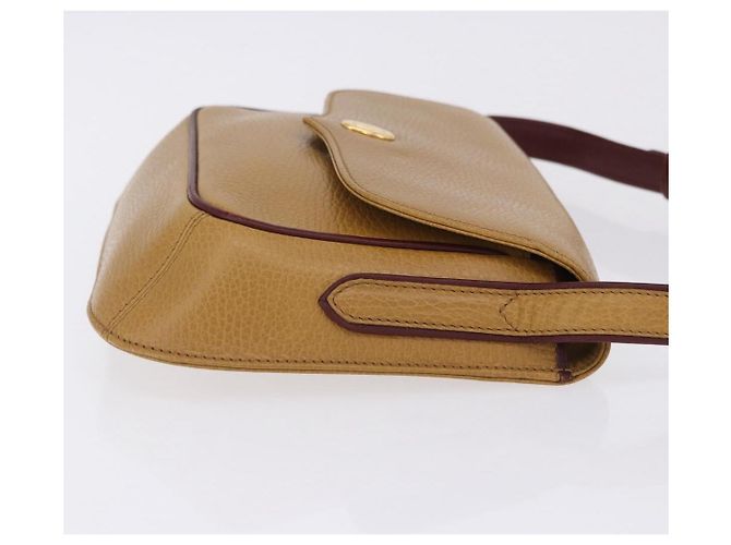 Bolso de hombro CARTIER Must Line de cuero beige y oro Auth 205170A Dorado - vista 5
