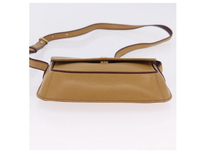 Bolso de hombro CARTIER Must Line de cuero beige y oro Auth 205170A Dorado - vista 7