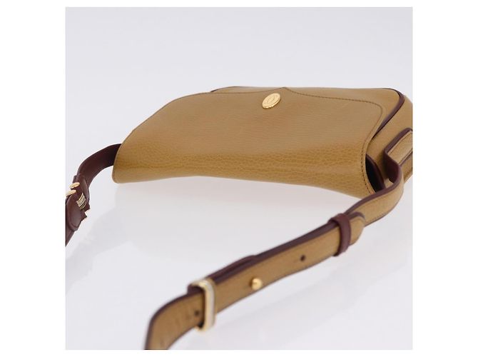 Bolso de hombro CARTIER Must Line de cuero beige y oro Auth 205170A Dorado - vista 8