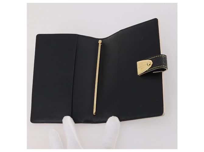 LOUIS VUITTON Suhari Agenda PM Partner Planner Pelle Nera R21031 Auth 205860A Nero - vista 9