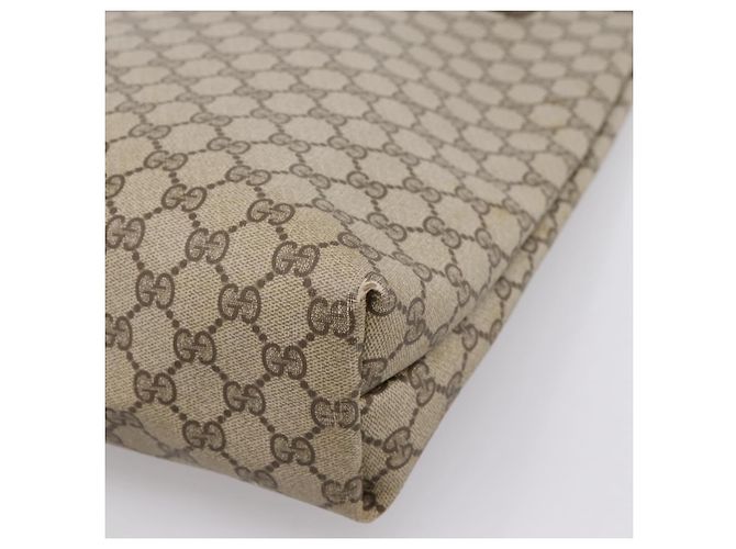 Borsa Tote GUCCI GG Supreme Web Sherry Line PVC Beige Oro 39 02 003 Auth 203840 D'oro - vista 15