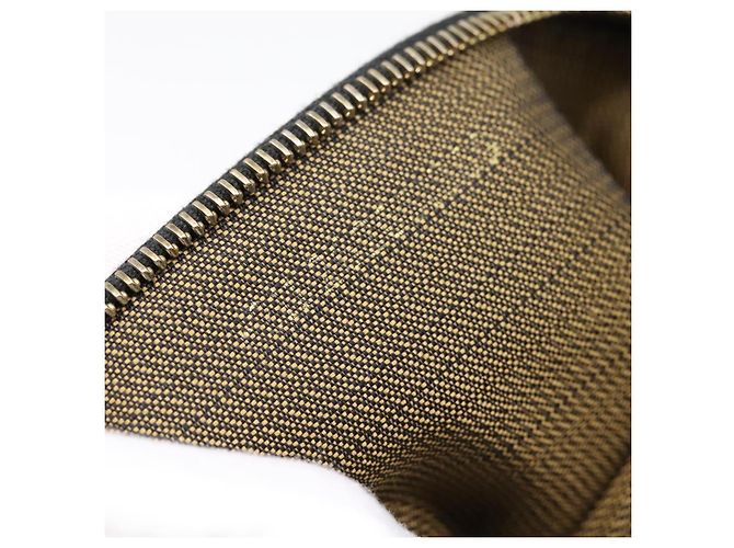 Borsa a mano FENDI Zucca Canvas Marrone Tono Oro Auth 205803 - vista 12
