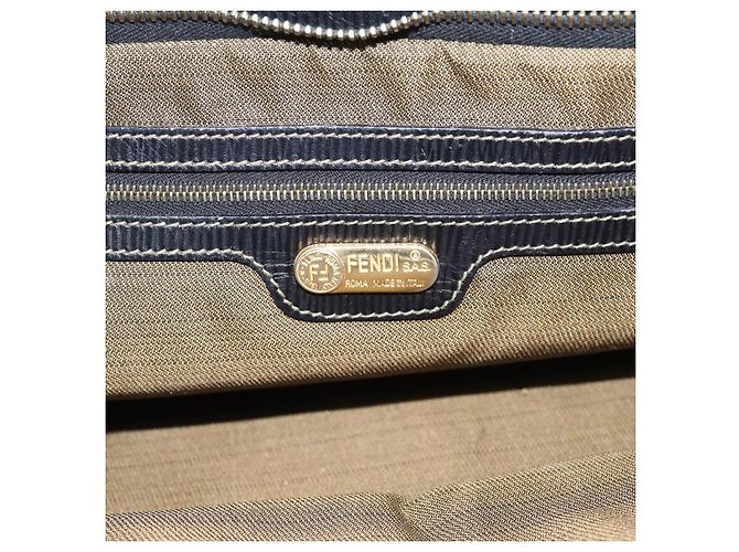 Borsa a mano FENDI Zucca Canvas Marrone Tono Oro Auth 205803 - vista 18