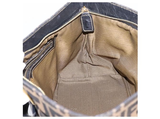 Borsa a mano FENDI Zucca Canvas Marrone Tono Oro Auth 205803 - vista 19