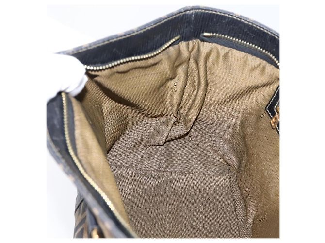 Borsa a mano FENDI Zucca Canvas Marrone Tono Oro Auth 205803 - vista 20