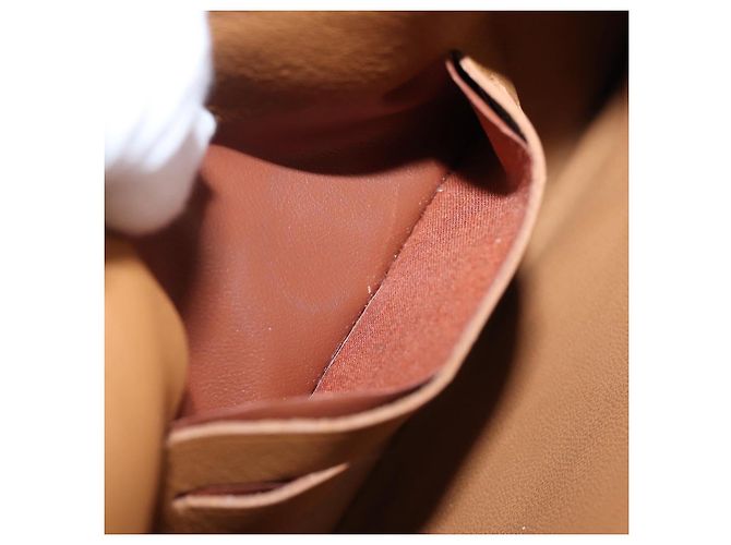 LOUIS VUITTON Mahina Selene PM Pouch Leather Caramel LV Auth 203909V Karamell - Ansicht 12