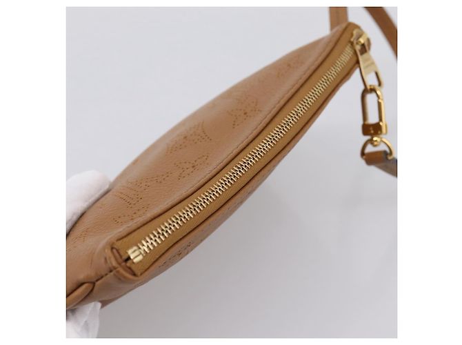 LOUIS VUITTON Mahina Selene PM Pouch Leather Caramel LV Auth 203909V Karamell - Ansicht 6