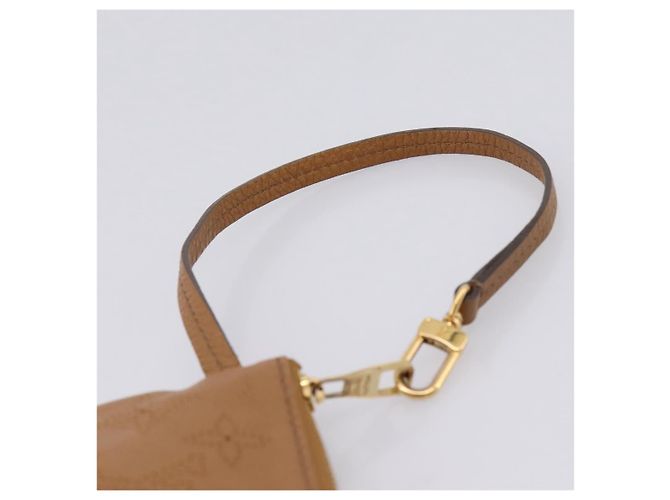 LOUIS VUITTON Mahina Selene PM Pouch Leather Caramel LV Auth 203909V Karamell - Ansicht 8