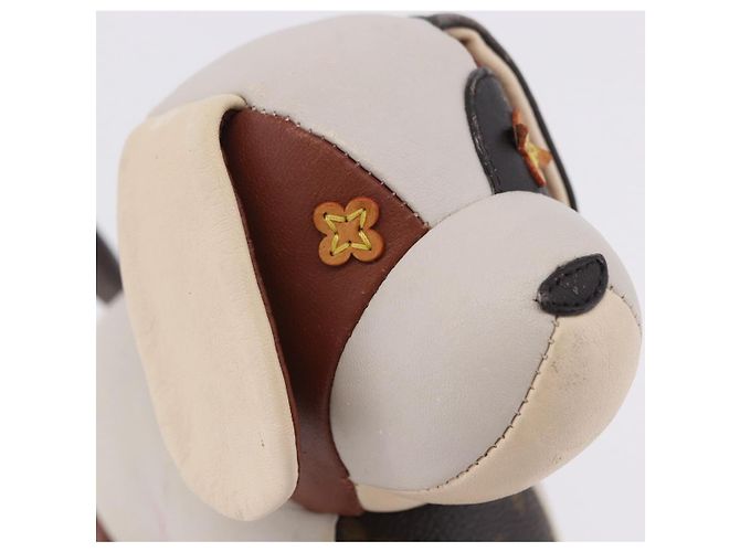 LOUIS VUITTON Monogram Dudu Oscar Cane di peluche Pelle Beige GI0251 Auth 167589A - vista 11