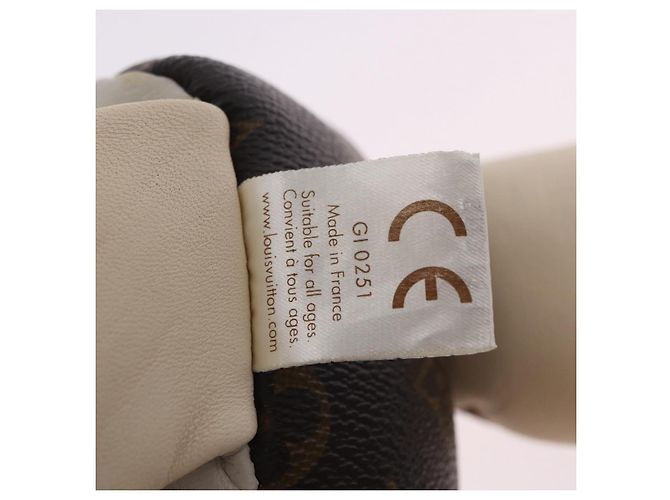 LOUIS VUITTON Monogram Dudu Oscar Cane di peluche Pelle Beige GI0251 Auth 167589A - vista 12