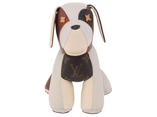 LOUIS VUITTON Monogram Dudu Oscar Cane di peluche Pelle Beige GI0251 Auth 167589A - vista 13