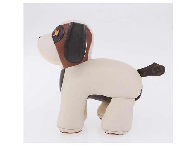 LOUIS VUITTON Monogram Dudu Oscar Cane di peluche Pelle Beige GI0251 Auth 167589A - vista 3