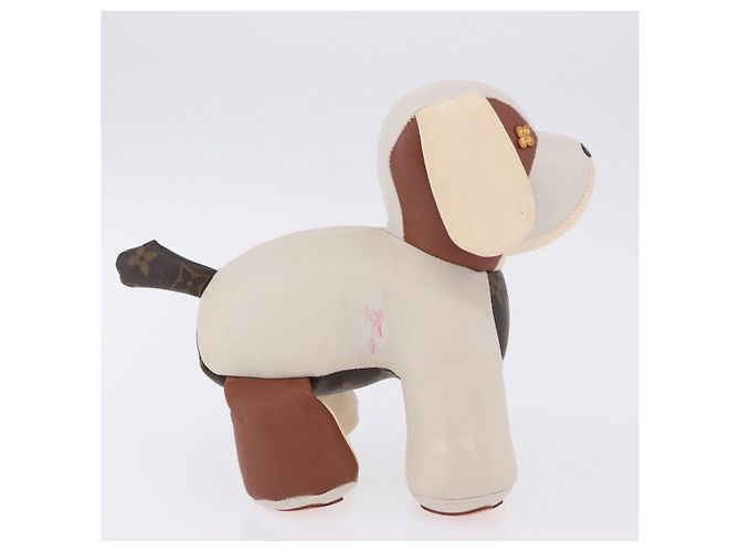 LOUIS VUITTON Monogram Dudu Oscar Cane di peluche Pelle Beige GI0251 Auth 167589A - vista 5