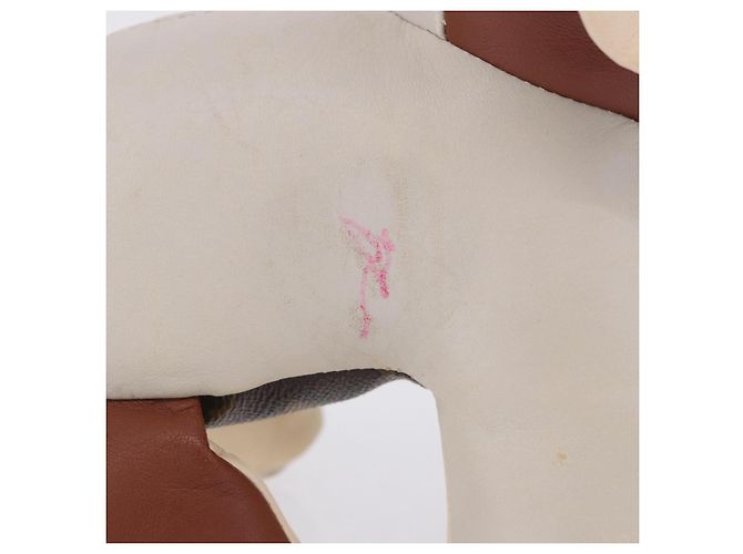 LOUIS VUITTON Monogram Dudu Oscar Cane di peluche Pelle Beige GI0251 Auth 167589A - vista 6