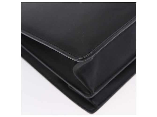 Borsa a tracolla Salvatore Ferragamo Gancini Chain in pelle nera e oro autentica 204374A - vista 18