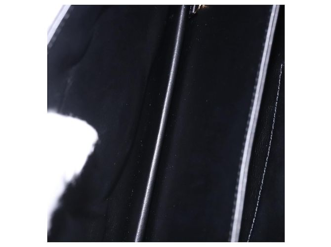 Borsa a tracolla Salvatore Ferragamo Gancini Chain in pelle nera e oro autentica 204374A - vista 26