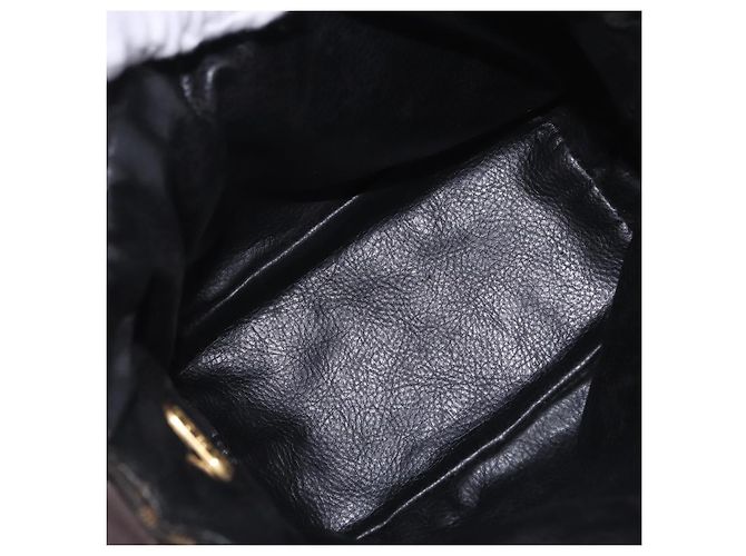 Borsa a Mano FENDI Zucca Canvas Nero Marrone Auth 203488 - vista 10