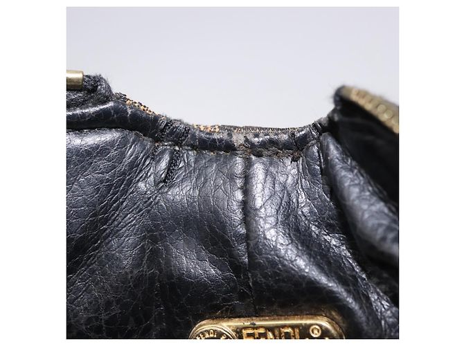 Borsa a Mano FENDI Zucca Canvas Nero Marrone Auth 203488 - vista 11